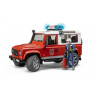Land Rover Defender Station Wagon bomberos con muñeco