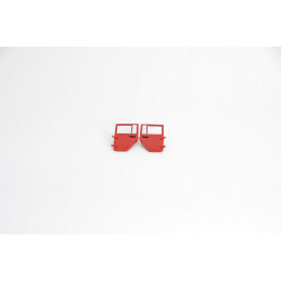 Puertas traseras izquierda y derecha rojas