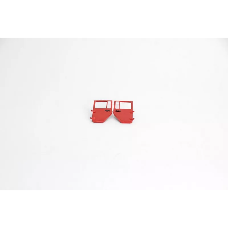 Puertas traseras izquierda y derecha rojas