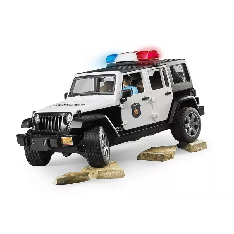 Jeep Wrangler Policia con policia y accesorios - escala 1:16