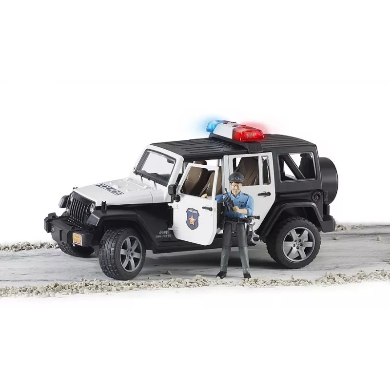 Jeep Wrangler Policia con policia y accesorios - escala 1:16