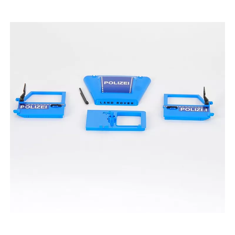 Puertas azules para vehículo policial Land Rover