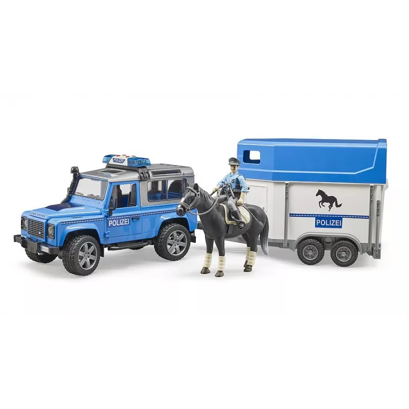 Land Rover policial y caballo