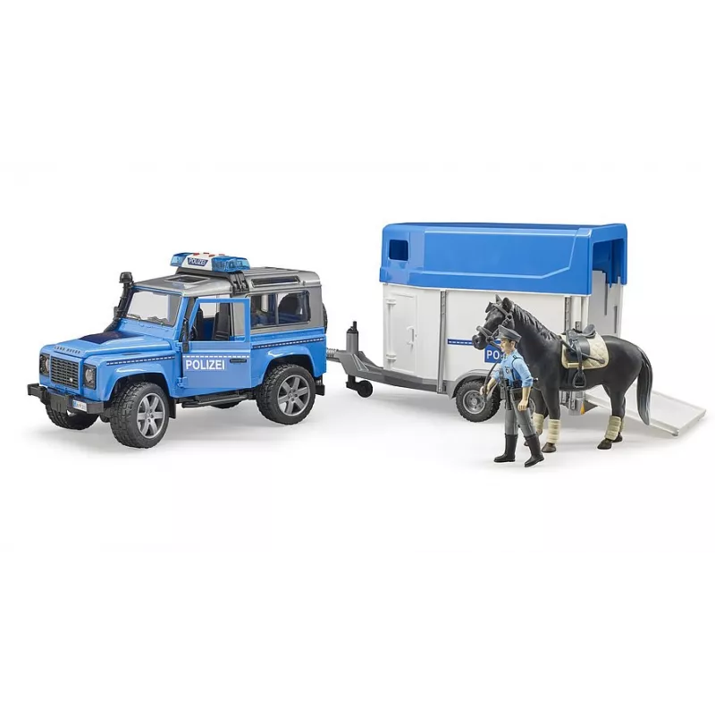 Land Rover policial y caballo
