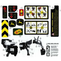 Pegatina retroexcavadora JD