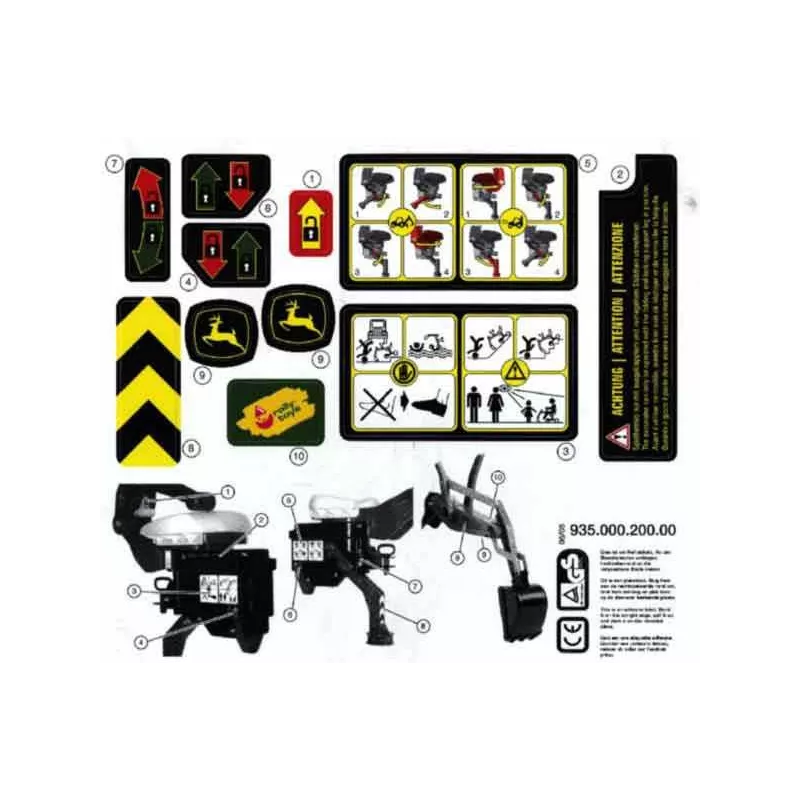 Pegatina retroexcavadora JD