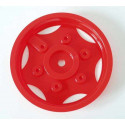 Cubierta de rueda roja