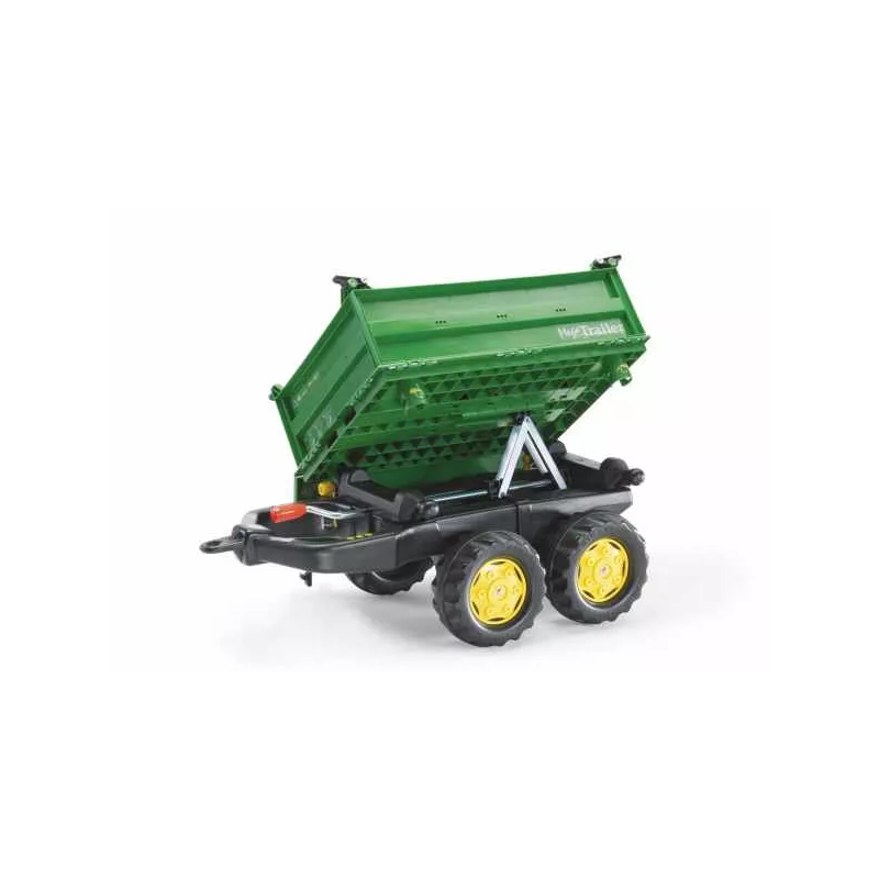 Remolque 2 ejes Verde para tractor a pedales