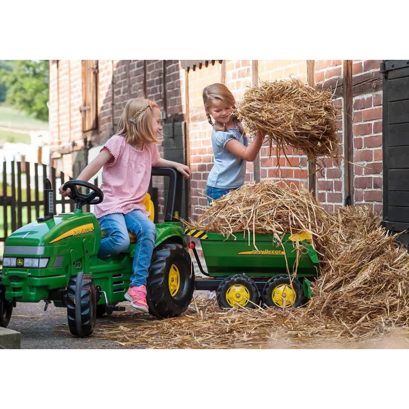 Remolque 2 ejes John Deere para tractor a pedales