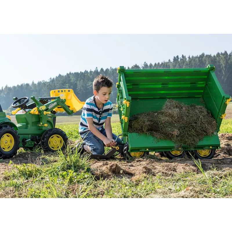 Remolque 3 ejes John Deere para tractor a pedales