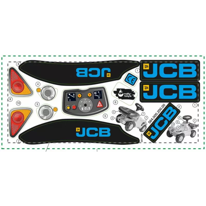 Adhesivo volquete Minitrac JCB
