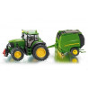 Tractor John Deere con rotoempacadora - Blister