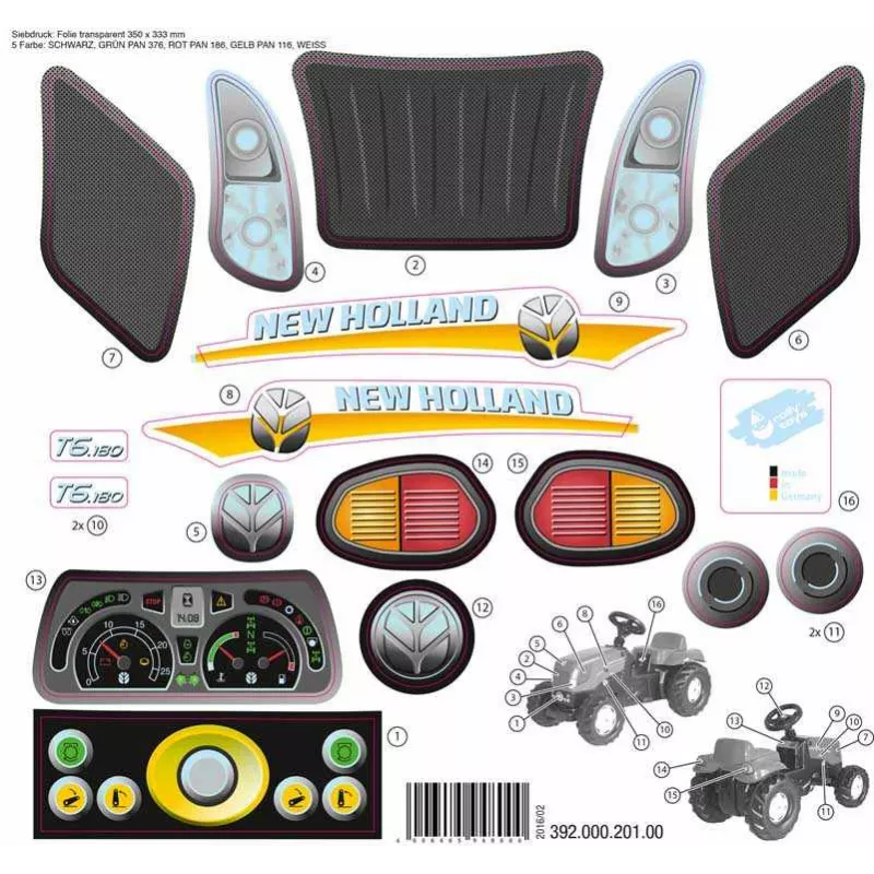 Pegatinas para rollyKid New Holland