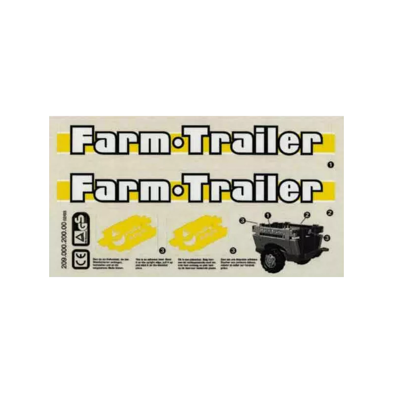 Adhesivo remolque agrícola