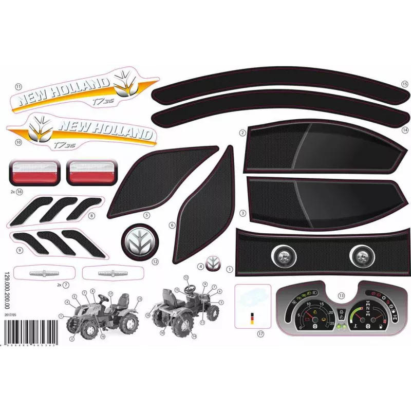Pegatina rolly Farmtrac New Holland