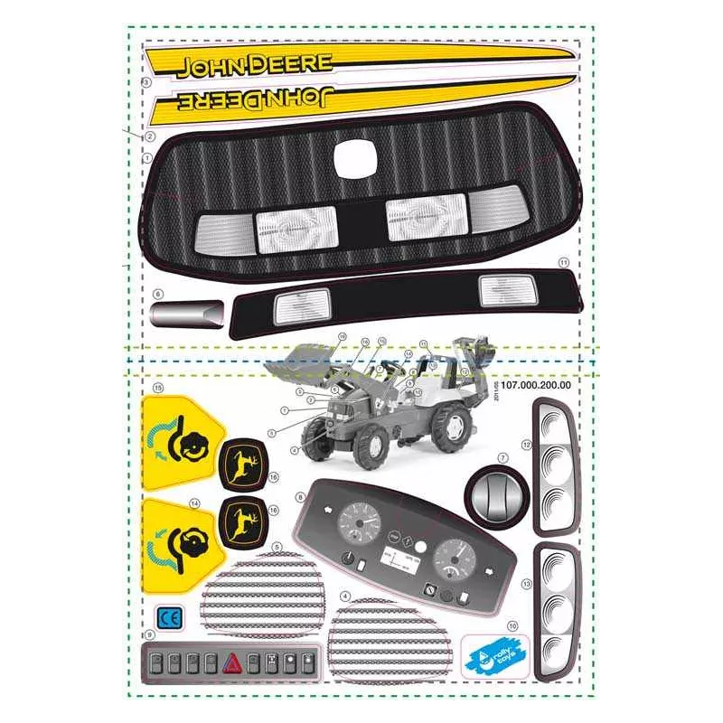 Pegatina Rolly Junior John Deere