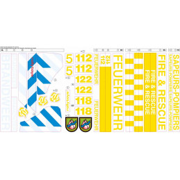 Pegatina cuerpo de bomberos Unimog