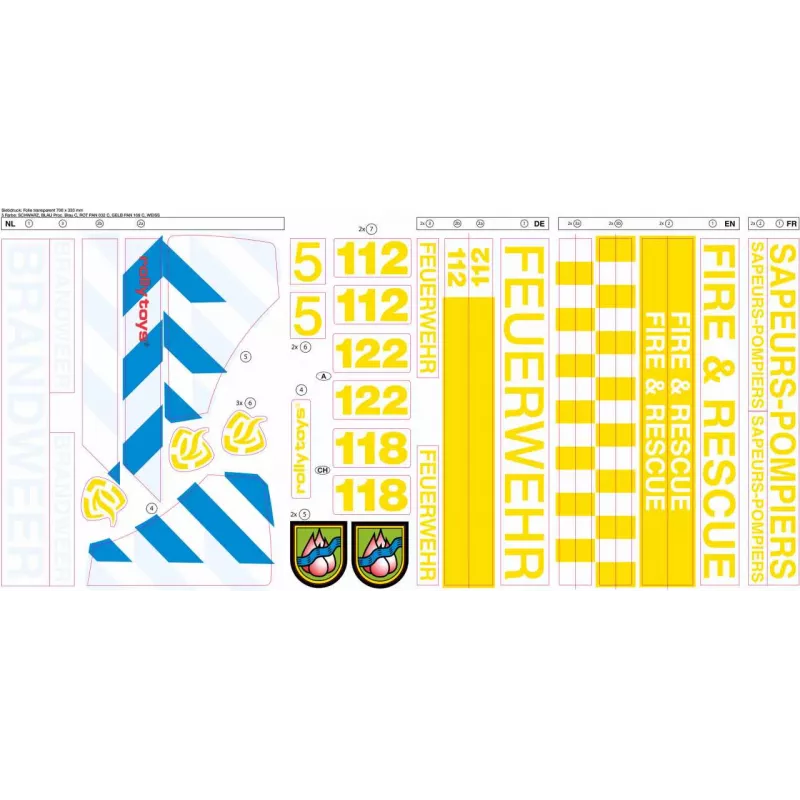 Pegatina cuerpo de bomberos Unimog