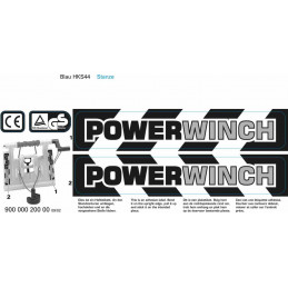 Calcomanía para cabrestante