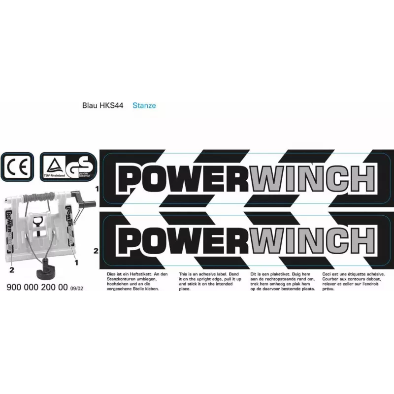 Calcomanía para cabrestante