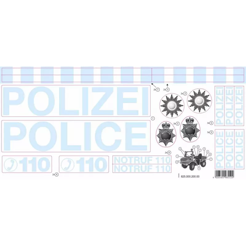 Etiqueta engomada de la policía