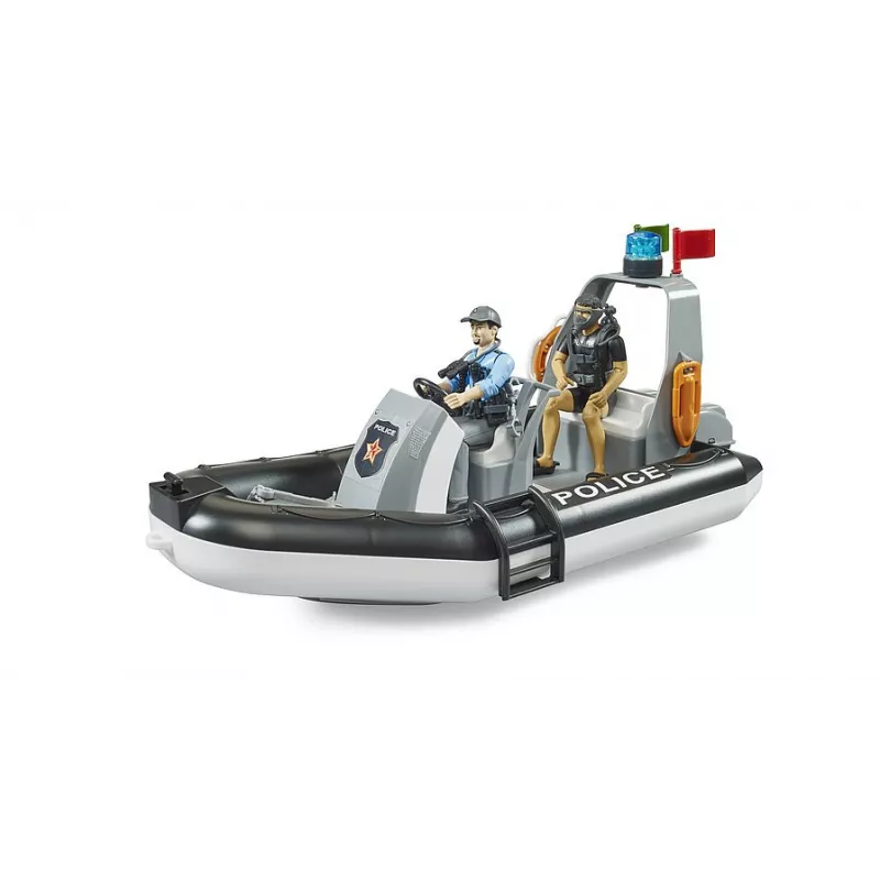 Bote policía bworld con policía, buceador y accesorios