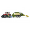 Krone BiG Pack 1290HDP VC con 2 pacas de heno