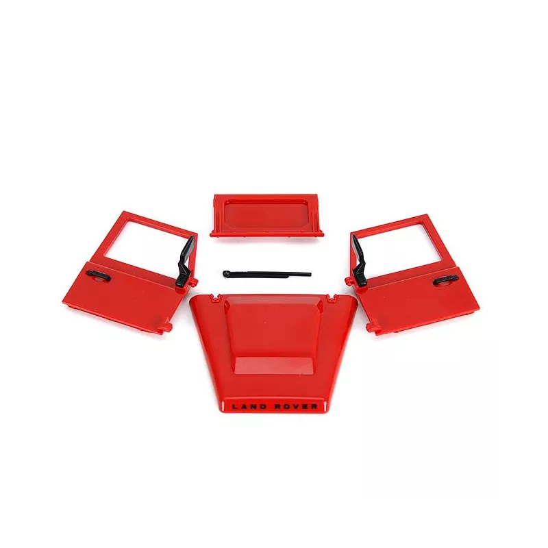 Capó y puertas rojas para Land Rover Defender