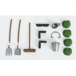 Bolsa de piezas pequeñas establo vaca y ternera