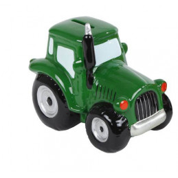 Tractor Hucha verde cerámica
