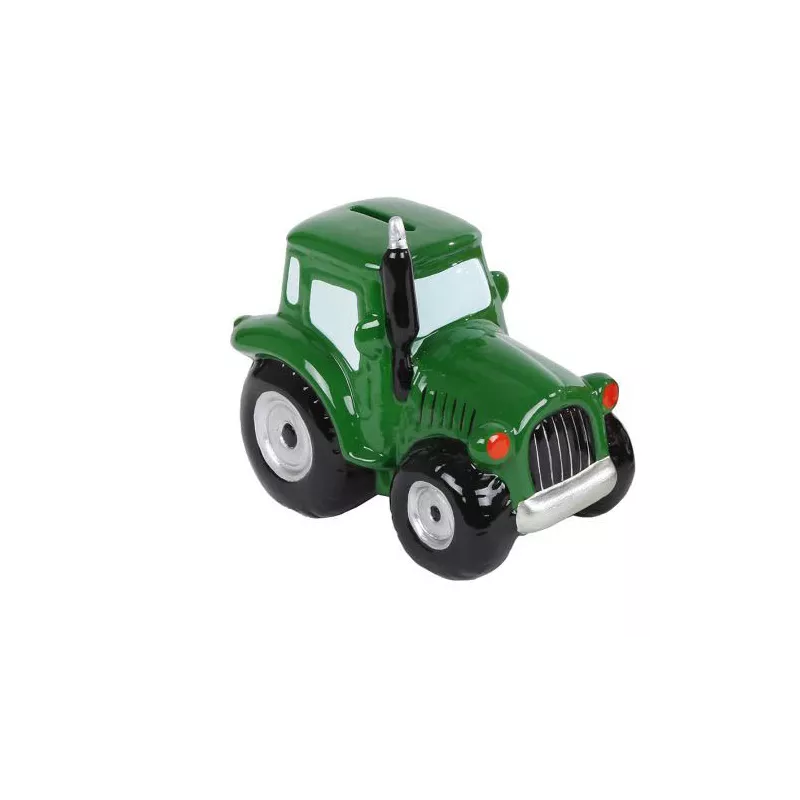 Tractor Hucha verde cerámica