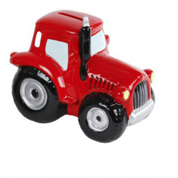 Tractor Hucha rojo cerámica