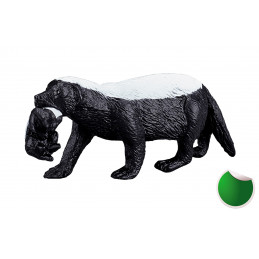 Tejón de miel hembra con cachorro