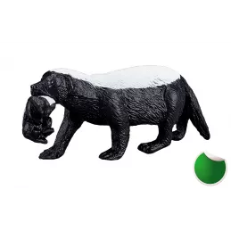 Tejón de miel hembra con cachorro