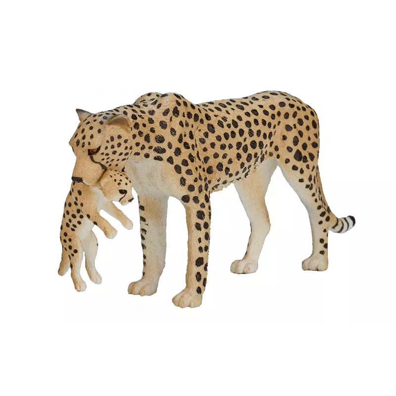 Guepardo hembra con cachorro