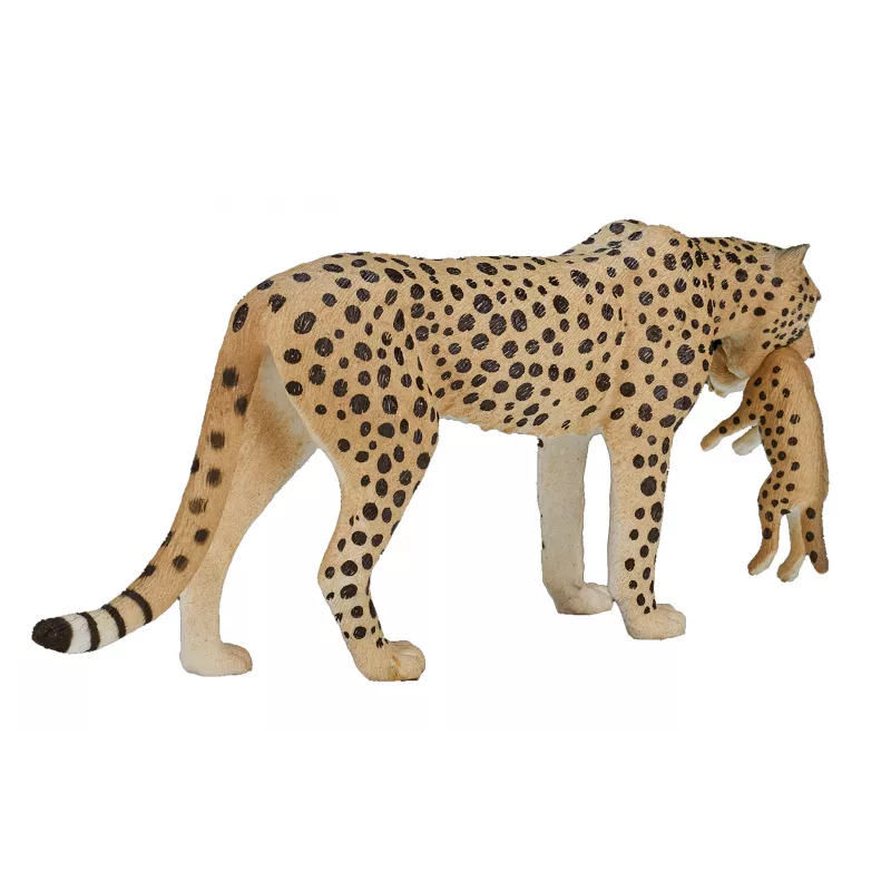 Guepardo hembra con cachorro