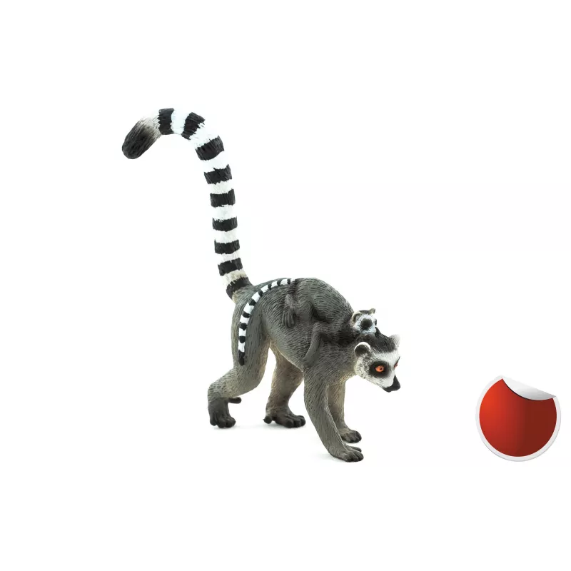 Lémur de cola anillada con bebé