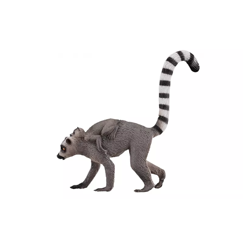 Lémur de cola anillada con bebé