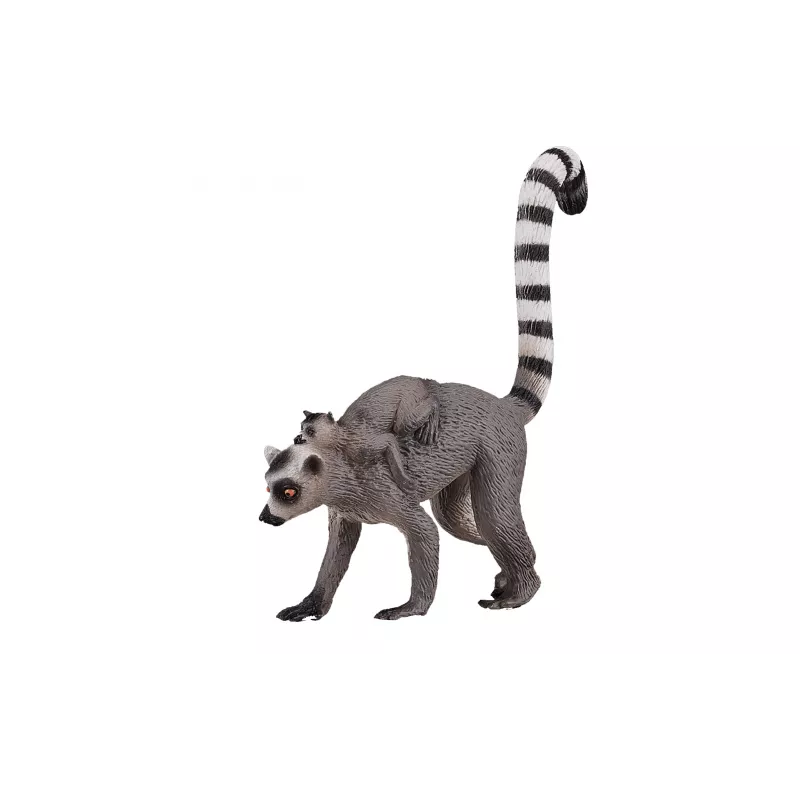 Lémur de cola anillada con bebé