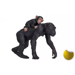 Chimpancé con bebé